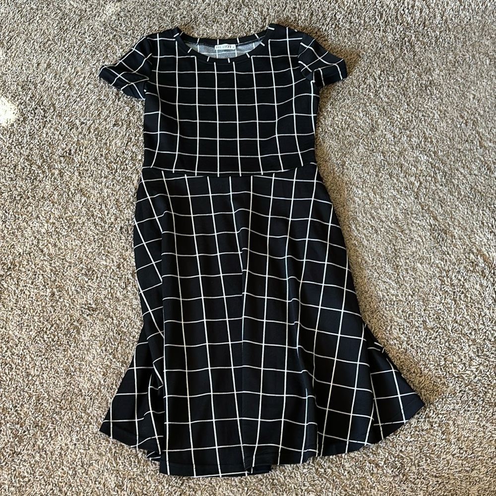 Lattice print dress